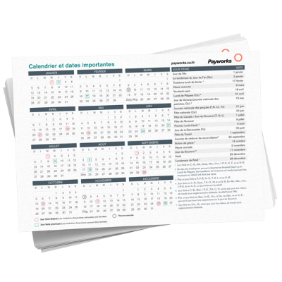 Payworks Payroll Calendar