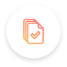 Icon for files with check mark.