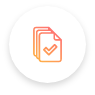 Files with check mark icon. Icon for files with check mark.