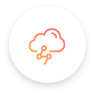 Icon for cloud technology .