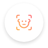 Facial recognition icon. Icon for facial recognition.