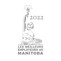 Logo des meilleurs employeurs du Manitoba de 2022.