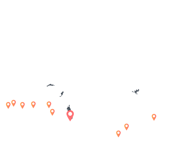 Carte du Canada indiquant les dix bureaux de Payworks dans le pays.