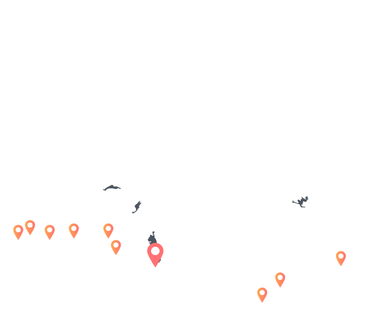 Carte du Canada indiquant les dix bureaux de Payworks dans le pays. Carte du Canada indiquant les dix bureaux de Payworks dans le pays.