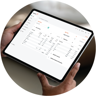 Pay stub from employee self service Payworks application opened on a tablet.